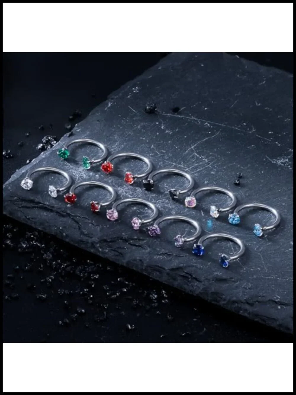 16G F136 Titanium Internal Thread Horseshoe Septum Ring Nose Cartilage Earring